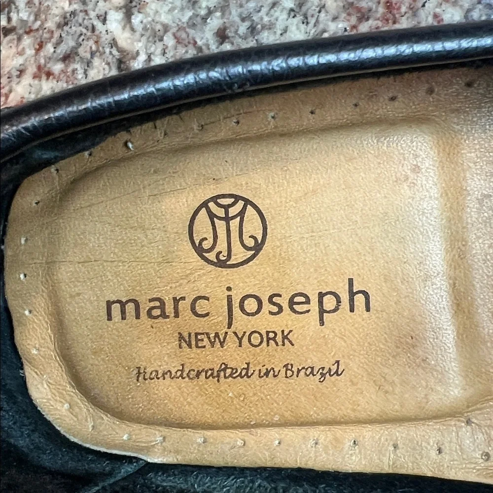 Marc Joseph Black genuine Calf Leather Loafers Made IN Brazil SZ 11.5